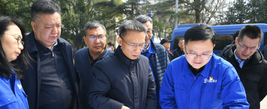 集團(tuán)公司黨組成員、總會計師陳林到樂凱華光調(diào)研